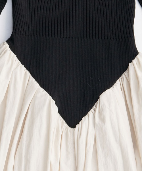 PRANK PROJECT(プランクプロジェクト)の「ニットコンビロングドレス / Knit Combination Long Dress(ワンピース・レディース・グレー/ブラック・36/38)」の14枚目の写真
