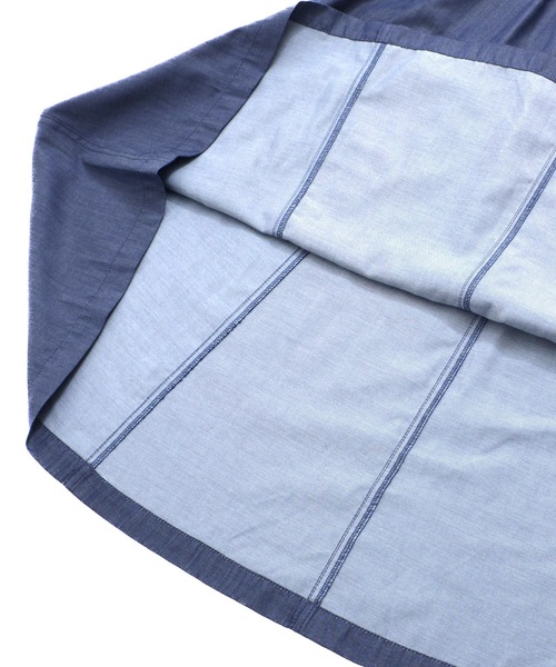 Arnold Palmer（アーノルドパーマー）の「裏ワザデニム イージーケア セミフレアスカート（スカート・レディース・インディゴブルー/ライトブルー・L/M/S）」の16枚目の写真