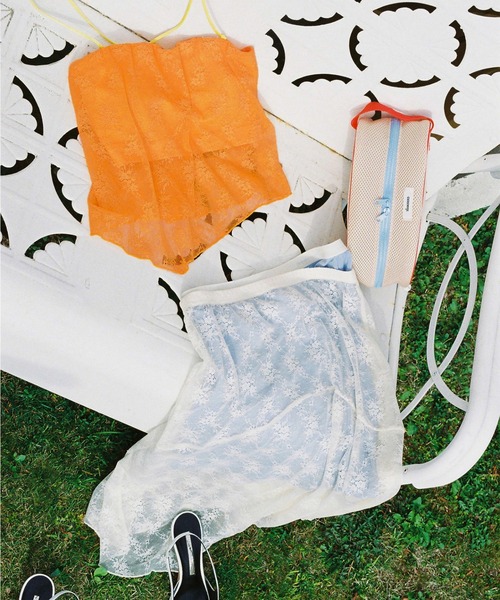 GOCOCi(ゴコチ)の「「GOCOCi ゴコチ」「cooomy.(クーミー)」 カップ付きキャミソール(インナーウェア/肌着・レディース・オレンジ/ブラック/アイボリー・M/L)」の7枚目の写真