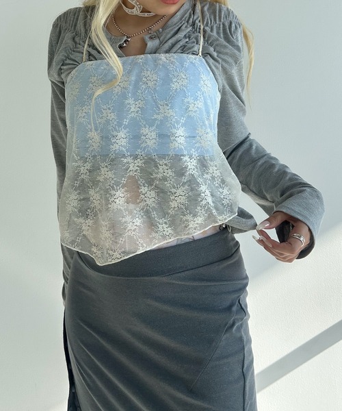 GOCOCi(ゴコチ)の「「GOCOCi ゴコチ」「cooomy.(クーミー)」 カップ付きキャミソール(インナーウェア/肌着・レディース・オレンジ/ブラック/アイボリー・M/L)」の16枚目の写真