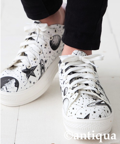 宇宙柄厚底スニーカー(スニーカー)|antiqua(アンティカ)の 宇宙柄厚底スニーカー(スニーカー)|antiqua(アンティカ)の