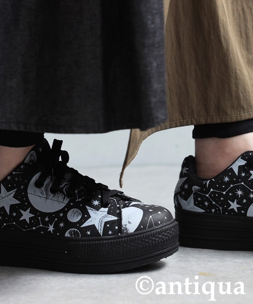 宇宙柄厚底スニーカー（スニーカー）｜antiqua（アンティカ）の