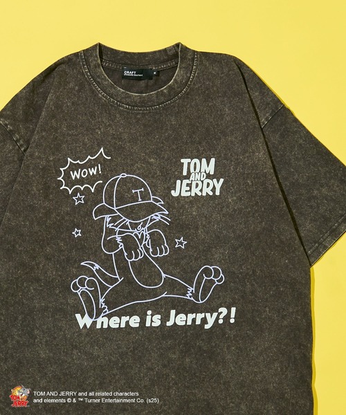Tom&Jerry(トムアンドジェリー)の「TOM and JERRY/トムとジェリー トムTEE(Tシャツ/カットソー・レディース・チャコールグレー/ブルー・M/L)」の7枚目の写真