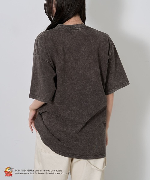 Tom&Jerry(トムアンドジェリー)の「TOM and JERRY/トムとジェリー トムTEE(Tシャツ/カットソー・レディース・チャコールグレー/ブルー・M/L)」の13枚目の写真