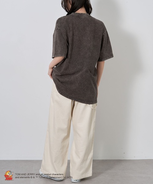 Tom&Jerry(トムアンドジェリー)の「TOM and JERRY/トムとジェリー トムTEE(Tシャツ/カットソー・レディース・チャコールグレー/ブルー・M/L)」の15枚目の写真