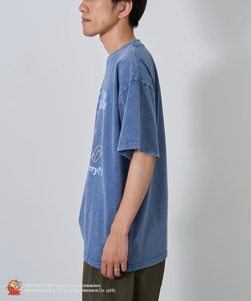 Tom&Jerry(トムアンドジェリー)の「TOM and JERRY/トムとジェリー トムTEE(Tシャツ/カットソー・レディース・チャコールグレー/ブルー・M/L)」の17枚目の写真