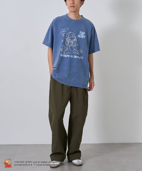 Tom&Jerry(トムアンドジェリー)の「TOM and JERRY/トムとジェリー トムTEE(Tシャツ/カットソー・レディース・チャコールグレー/ブルー・M/L)」の19枚目の写真