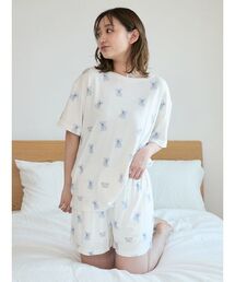 マリオ　キノピオ　ジェラートピケ　レディース上下セット　Tシャツ　ロングパンツ マリオ キノピオ ジェラートピケ レディース上下セット Tシャツ