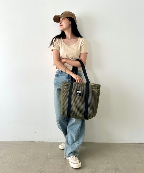 DISCUS（ディスカス）の「DISCUS/ディスカス メッシュ トートバッグ/巾着/容量 約17リットル（トートバッグ・レディース・パープル/ダークグレー/カーキ/ブラック/ブルー・FREE）」の15枚目の写真