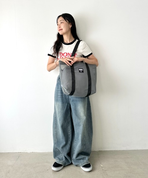 DISCUS（ディスカス）の「DISCUS/ディスカス メッシュ トートバッグ/巾着/容量 約17リットル（トートバッグ・レディース・パープル/ダークグレー/カーキ/ブラック/ブルー・FREE）」の11枚目の写真