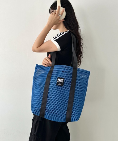 DISCUS（ディスカス）の「DISCUS/ディスカス メッシュ トートバッグ/巾着/容量 約17リットル（トートバッグ・レディース・パープル/ダークグレー/カーキ/ブラック/ブルー・FREE）」の17枚目の写真