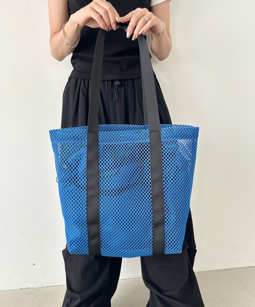 DISCUS（ディスカス）の「DISCUS/ディスカス メッシュ トートバッグ/巾着/容量 約17リットル（トートバッグ・レディース・パープル/ダークグレー/カーキ/ブラック/ブルー・FREE）」の18枚目の写真