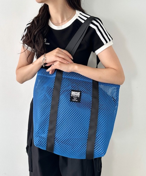 DISCUS（ディスカス）の「DISCUS/ディスカス メッシュ トートバッグ/巾着/容量 約17リットル（トートバッグ・レディース・パープル/ダークグレー/カーキ/ブラック/ブルー・FREE）」の16枚目の写真