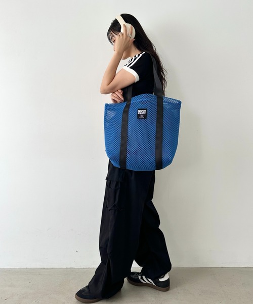 DISCUS（ディスカス）の「DISCUS/ディスカス メッシュ トートバッグ/巾着/容量 約17リットル（トートバッグ・レディース・パープル/ダークグレー/カーキ/ブラック/ブルー・FREE）」の21枚目の写真