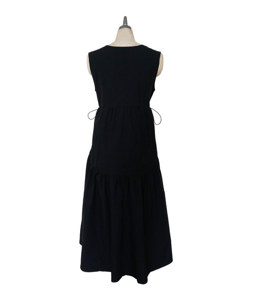 My shawty（ﾏｲｼｬｳﾃｨｰ）の「tiered drawstring onepiece（ワンピース・レディース・ダークベージュ/ブラック・FREE）」の18枚目の写真