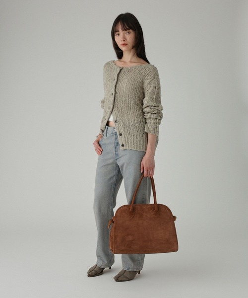 AULENTTI（オウレンティ）の「【AULENTTI】スウェードボストン（ボストンバッグ・レディース・ブラウン/オフホワイト・フリー）」の9枚目の写真