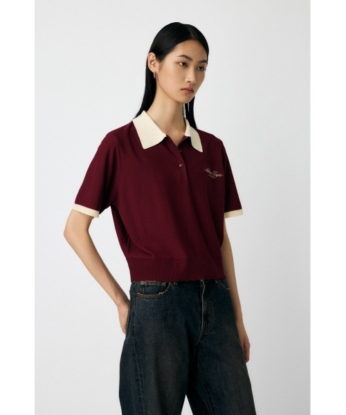 MOUSSY(マウジー)の「HALF SLEEVE KNIT ポロ(ニット/セーター・レディース・ネイビー/アイボリー/ライトブルー/マジェンタ・FREE)」の19枚目の写真