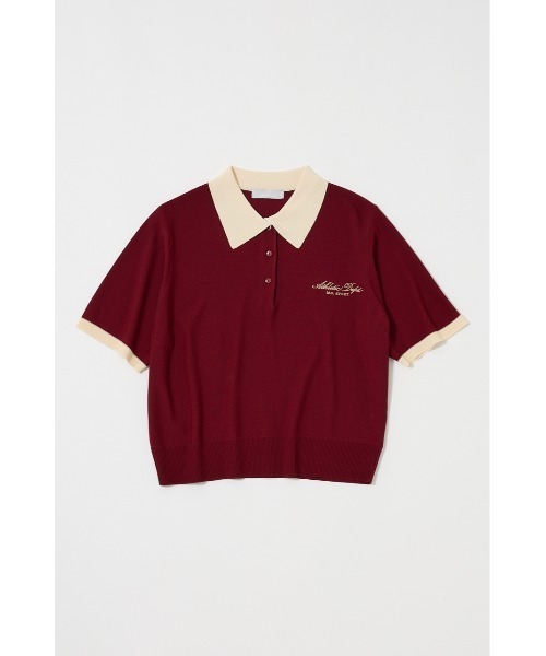 MOUSSY(マウジー)の「HALF SLEEVE KNIT ポロ(ニット/セーター・レディース・ネイビー/アイボリー/ライトブルー/マジェンタ・FREE)」の11枚目の写真