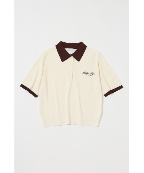 MOUSSY(マウジー)の「HALF SLEEVE KNIT ポロ(ニット/セーター・レディース・ネイビー/アイボリー/ライトブルー/マジェンタ・FREE)」の12枚目の写真