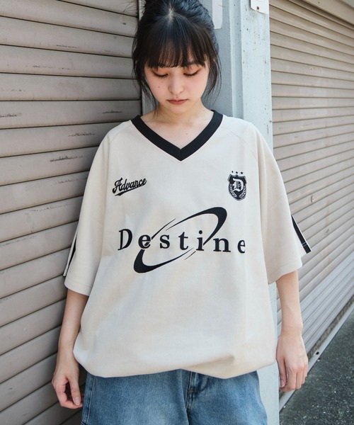 WEGO（ウィゴー）の「WEGO/フェイクスウェードゲームT（Tシャツ/カットソー・メンズ・ネイビー/チャコール/アイボリー・MEDIUM/LARGE）」の14枚目の写真