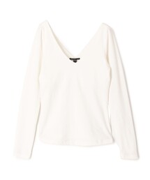 コットンストレッチ ディープVネックTシャツ WLSR3044