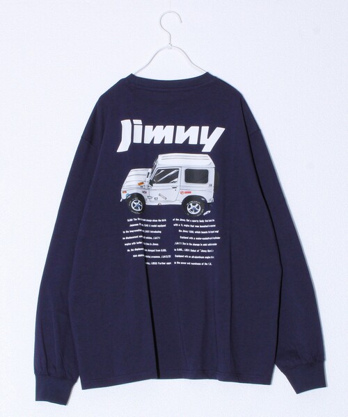 GLOSTER(グロスター)の「【ロングセラーコラボ】ジムニー×GLOSTER 長袖プリントTシャツ(Tシャツ/カットソー・メンズ・ホワイト/ネイビー/チャコールグレー・M/L)」の1枚目の写真