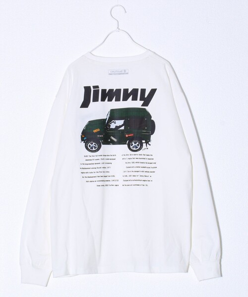 GLOSTER(グロスター)の「【ロングセラーコラボ】ジムニー×GLOSTER 長袖プリントTシャツ(Tシャツ/カットソー・メンズ・ホワイト/ネイビー/チャコールグレー・M/L)」の2枚目の写真