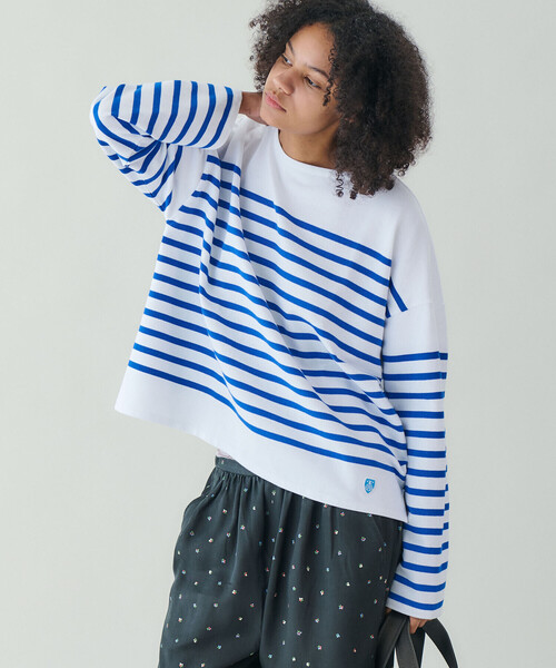 ORCIVAL(オーシバル)の「ORCIVAL | ラッセル ワイドセーラーTシャツ WOMEN(Tシャツ/カットソー・レディース・ブルー系その他/ベージュ系その他/グレー系その他/ブラック系その他・1)」の11枚目の写真