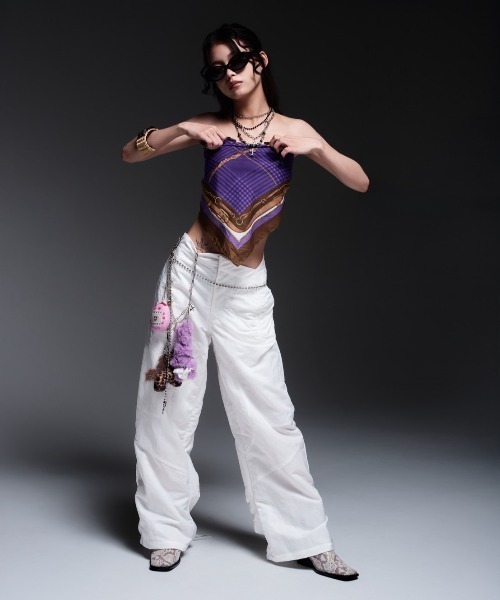 ROYAL FLASH（ロイヤルフラッシュ）の「MITSUKI/ミツキ/WAIST V MILITARY PANTS（その他パンツ・レディース・ホワイト/その他24/ブラック・S/M）」の14枚目の写真