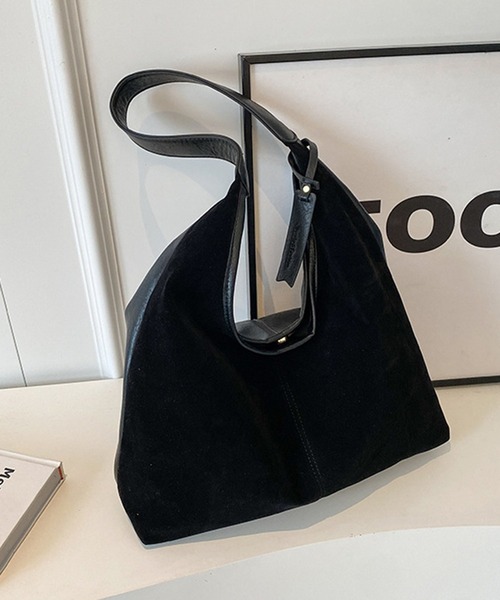 folka（フォルカ）の「8B40 スエード×PUレザー 2WAY MIX コンビ ショルダーバッグ A4サイズ対応（ショルダーバッグ・レディース・ブラウン/ブラック/ライトブラウン・ONESIZE）」の8枚目の写真