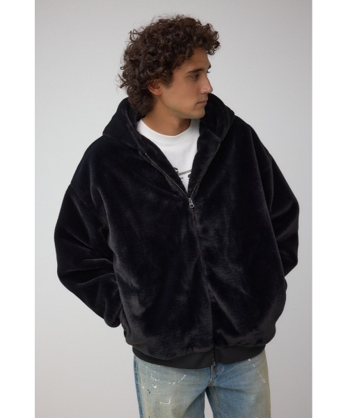 AZUL by moussy（アズールバイマウジー）の「フェイクファーブルゾン（ブルゾン・メンズ・ブラック/グレー/ベージュ/グリーン系その他2・MEDIUM/LARGE）」の2枚目の写真