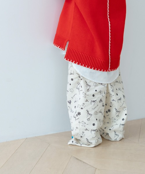 LOWRYS FARM(ローリーズファーム)の「シェフパンツ 583661(その他パンツ・キッズ・ブラック/オフホワイト/レッド/ブルー/ブラック×ホワイト/レオパード/ブラック系その他/ドット/ホワイト系その他・110cm/120cm/130cm/140cm/150cm)」の3枚目の写真