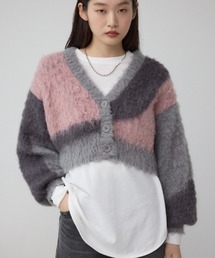 AZUL by moussy | ブロッキンググラデーションカーディガン(カーディガン/ボレロ)