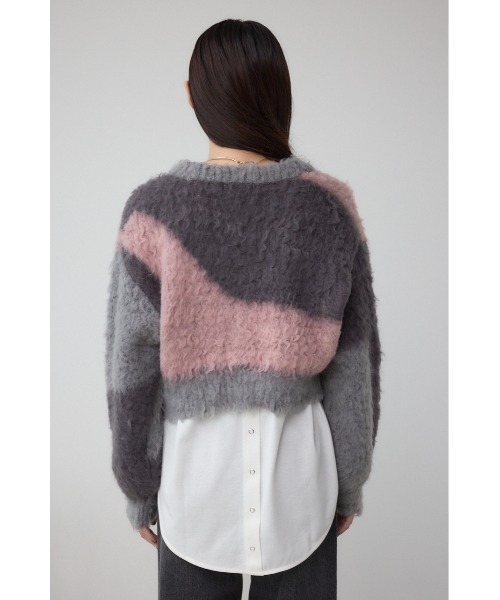 AZUL by moussy（アズールバイマウジー）の「ブロッキンググラデーションカーディガン（カーディガン/ボレロ・レディース・ブルー系その他/ピンク系その他/ブルー系その他3・SMALL/MEDIUM）」の18枚目の写真