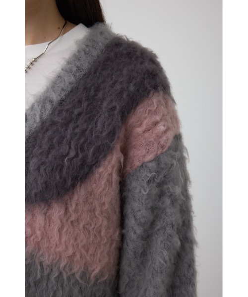 AZUL by moussy（アズールバイマウジー）の「ブロッキンググラデーションカーディガン（カーディガン/ボレロ・レディース・ブルー系その他/ピンク系その他/ブルー系その他3・SMALL/MEDIUM）」の20枚目の写真