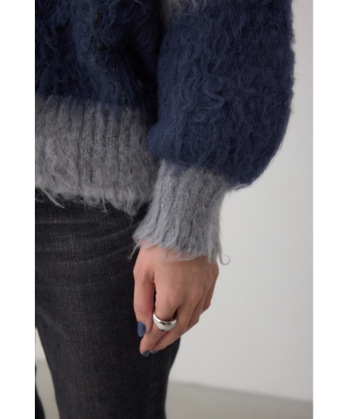 AZUL by moussy（アズールバイマウジー）の「ブロッキンググラデーションカーディガン（カーディガン/ボレロ・レディース・ブルー系その他/ピンク系その他/ブルー系その他3・SMALL/MEDIUM）」の10枚目の写真