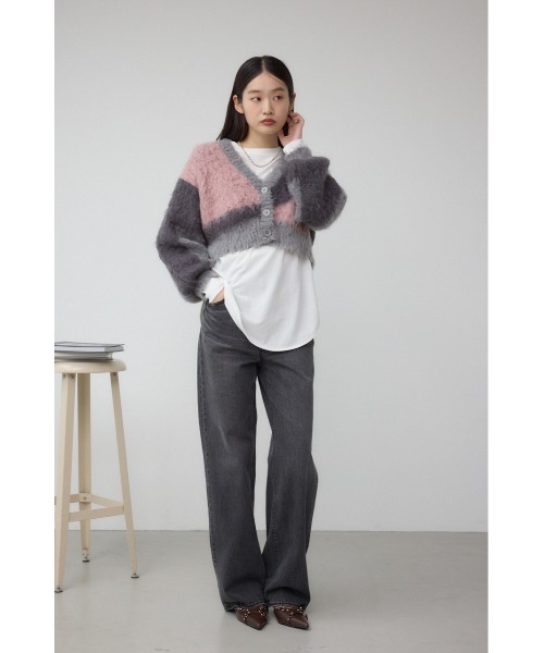AZUL by moussy（アズールバイマウジー）の「ブロッキンググラデーションカーディガン（カーディガン/ボレロ・レディース・ブルー系その他/ピンク系その他/ブルー系その他3・SMALL/MEDIUM）」の15枚目の写真