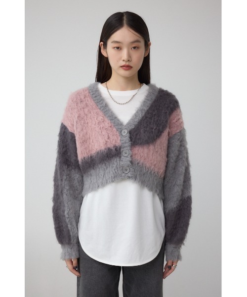 AZUL by moussy（アズールバイマウジー）の「ブロッキンググラデーションカーディガン（カーディガン/ボレロ・レディース・ブルー系その他/ピンク系その他/ブルー系その他3・SMALL/MEDIUM）」の16枚目の写真