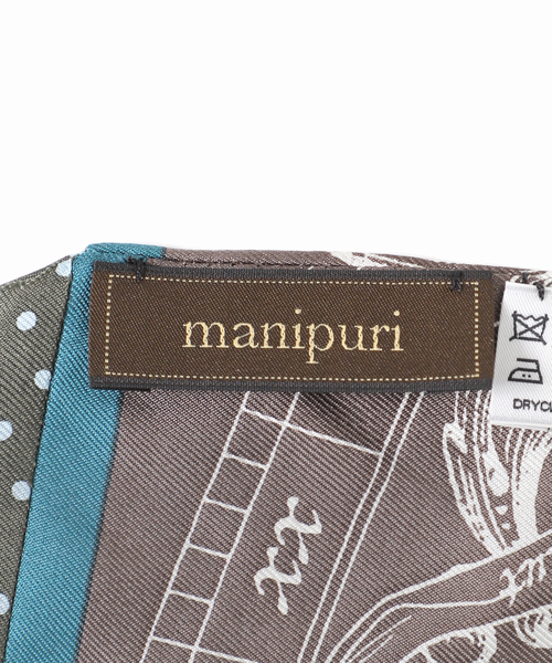 manipuri（マニプリ）の「manipuri マニプリ ダイヤガタスカーフ 柄別注（バンダナ/スカーフ・レディース・オリーブ・FREE）」の4枚目の写真