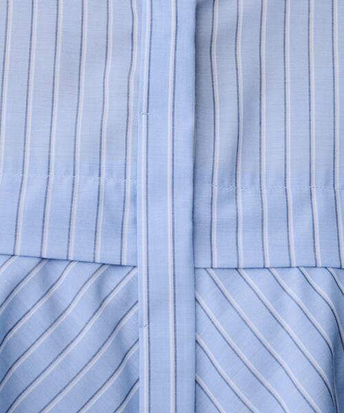 UNTITLED（アンタイトル）の「【短丈/前ボタン/五分袖】ストライプフリルシャツ（シャツ/ブラウス・レディース・ブルー系7/ホワイト系3・04/02/00/48/44）」の6枚目の写真