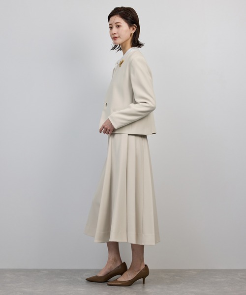 ROPE'(ロペ)の「トリアセダブルクロス ハイウエストフレアスカート/セットアップ対応・イージーケア(スカート・レディース・ネイビー・40/38/36)」の20枚目の写真