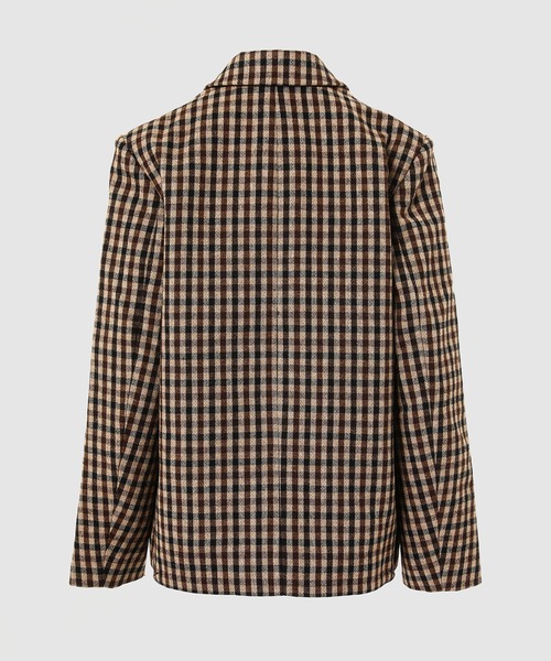 GANNI（ガニー）の「Check Wool Mix Oversized Blazer（テーラードジャケット・レディース・その他・38/36）」の2枚目の写真