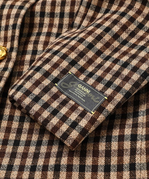 GANNI（ガニー）の「Check Wool Mix Oversized Blazer（テーラードジャケット・レディース・その他・38/36）」の4枚目の写真