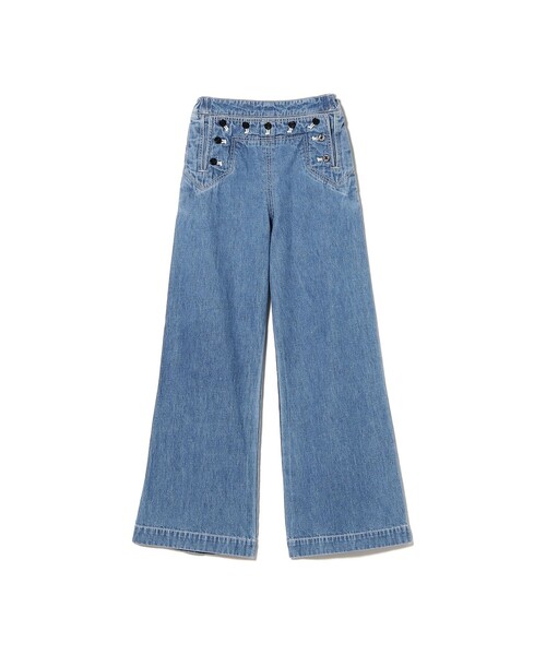 こども ビームス（コドモビームス）の「【別注】MARET / デニム フレア パンツ 2025FW（140～150cm）（その他パンツ・キッズ・インディゴブルー・L(140-150㎝)）」の6枚目の写真