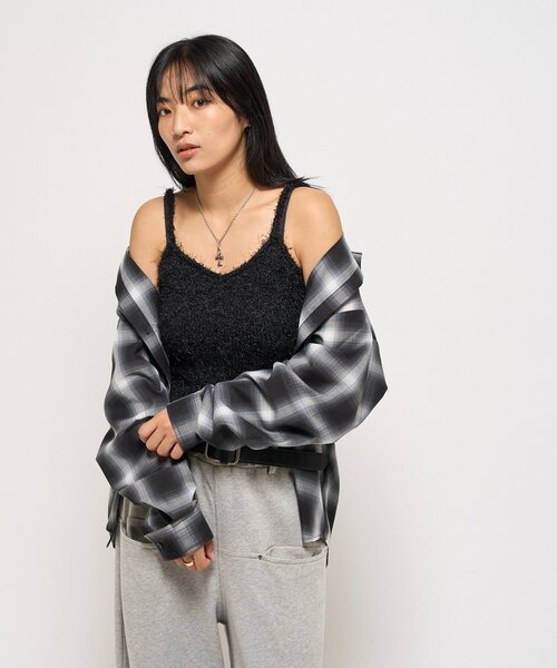 WHO'S WHO gallery(フーズフーギャラリー)の「シャギーニットキャミ(ニット/セーター・レディース・ホワイト/ブラック/ブラウン・FREE)」の17枚目の写真