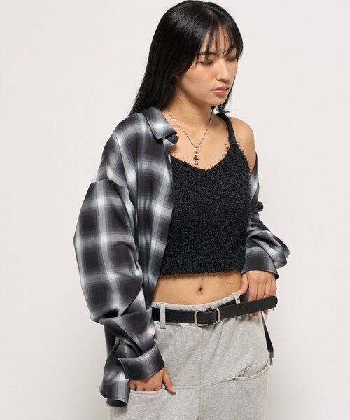 WHO'S WHO gallery(フーズフーギャラリー)の「シャギーニットキャミ(ニット/セーター・レディース・ホワイト/ブラック/ブラウン・FREE)」の15枚目の写真