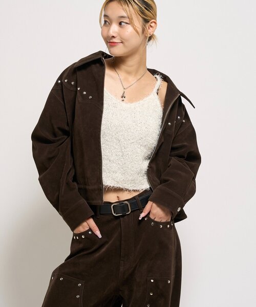 WHO'S WHO gallery(フーズフーギャラリー)の「シャギーニットキャミ(ニット/セーター・レディース・ホワイト/ブラック/ブラウン・FREE)」の11枚目の写真