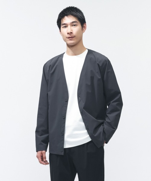 TIGORA(ティゴラ)の「ティゴラ TIGORA 4WAYストレッチカーディガン(カーディガン/ボレロ・メンズ・ブラック/チャコールグレー・S/M/L/LL/3L)」の1枚目の写真