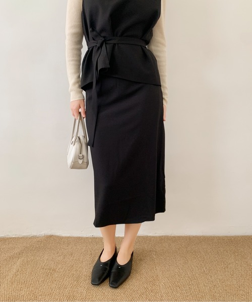 DECADE CLASSIC(ディケイド クラシック)の「DECADE CLASSIC タイトロングスカート(スカート・レディース・ブラック/グレー・LARGE/MEDIUM)」の4枚目の写真