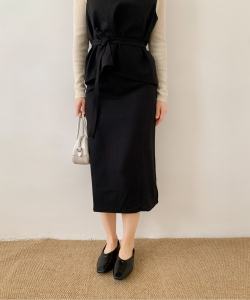 DECADE CLASSIC(ディケイド クラシック)の「DECADE CLASSIC タイトロングスカート(スカート・レディース・ブラック/グレー・LARGE/MEDIUM)」の5枚目の写真